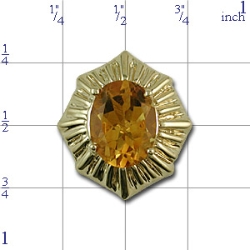 AC19 14K CITRINE SLIDE 